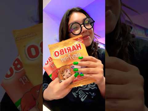 HARIBO ASMR | harry potter theme gummies chewing eating sounds #haribo #gummies