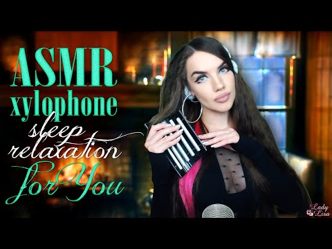 ASMR Xylophone Soft Sounds for Your Sleep | Cozy Fireplace Atmosphere