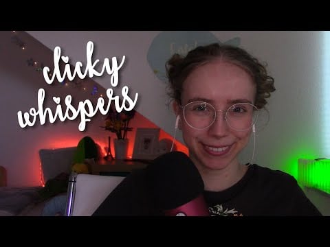 [ASMR] Super clicky Whispering (behind the mic) 🧡🦖 (close-up whisper ramble)