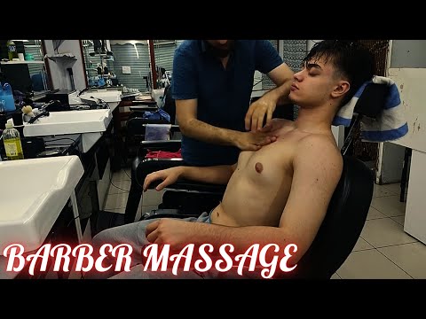 ASMR BARBER AMAZING MASTER MASSAGE-Chest,leg,foot,arm,abdomen