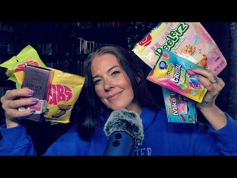ASMR- Sweet Snacks From America & A Close Up Chat About My Summer Holiday 🍬☀️