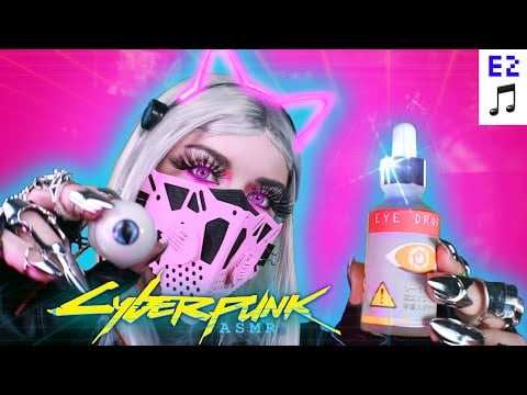 Cyberpunk ASMR 🎵📡 Glitchy Trippy Ripperdoc Cranial Nerve Exam 2🐱 Eye Calibration & Ear Test 🤖 SCI FI