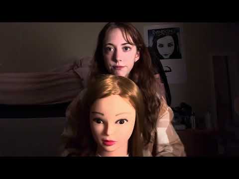 ASMR ~ Girl in class plays with your hair #asmr #hairplay #roleplay 