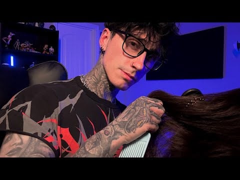 1 Hour of Relaxing ASMR Hair Brushing + Hair Play