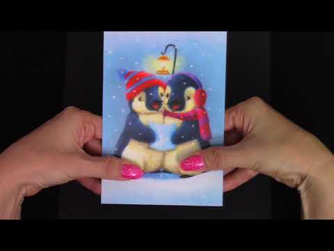 ASMR: Christmas cards (No talking, sticky fingers, light tapping)