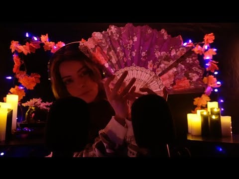 ASMR Asian Hand Fan ✨ Deep Crinkles, Soft Paper Sounds & Relaxing Triggers.
