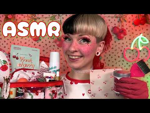 🍒 Girl Who's OBSESSED with Cherries Gives YOU a Makeover! Soft Spoken ASMR for Sleep and Relaxation!