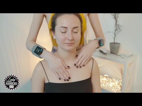 Whispered Peace ASMR Massage by Barber Lady Sandra for Skinny Girls
