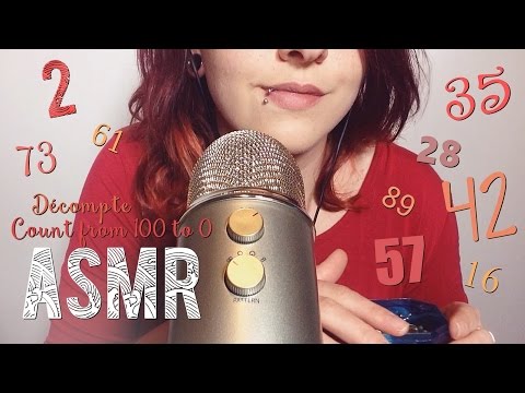 ASMR Français ~ Count from 100 to 0 & Various sounds / Décompte