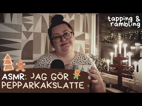 Jag gör pepparkakslatte (ASMR: tapping + rambling)