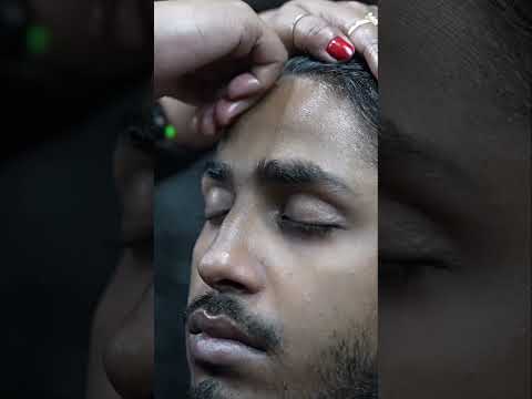 Ear Massage ASMR: Stress Relief Oily Head Massage By Lady Barber Chaitali #shorts