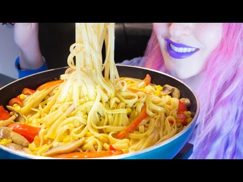 ASMR: Thai One Pot Pasta | Slurping Linguine Pasta ~ Relaxing Eating Sounds [No Talking | Vegan] 😻