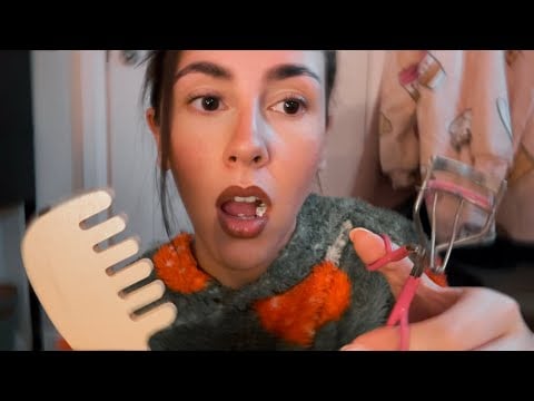 ASMR- Spit painting and gum chewing with measuring🍬 (Custom for Maisie!💛) 
