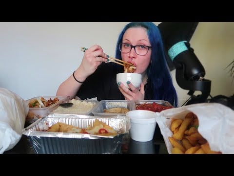 ASMR Eating Chinese Food FEAST (Prawns, Noodles, Dumplings & More) EATING SOUNDS 😍🥟🍤🍜