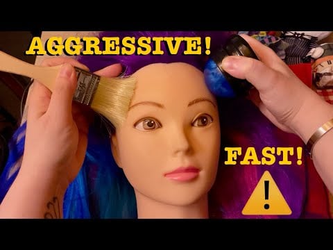ASMR|⚠️EXTREME FAST AGGRESSIVE TRIGGERS ON MANNEQUIN HEAD (MASSAGE W/ HANDS, ROLLER BALL, BRUSHES)