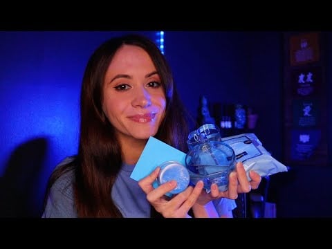 ASMR / Blue Trigger Assortment (tapping, writing, liquid sounds) 💙