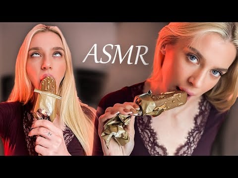 [4K USA ASMR] Strawberry & Chocolate Ice Cream🍦Real Mouth Sounds, Licks & Crunch Focus | Full in Bio