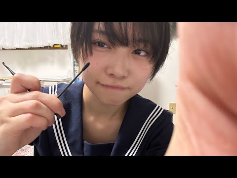 ASMR SR3D 指耳かき、オイルマッサージの音 ear cleaning massage