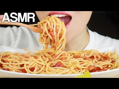 ASMR CHEESY SPAGHETTI🍝BIG BITES EATING SOUNDS MUKBANG NO TALKING