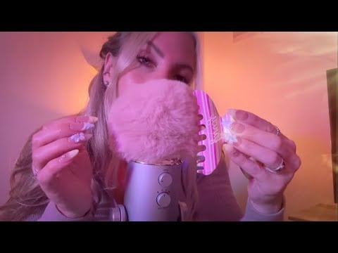 ASMR GENTLE WHISPERING & SUPER DELICATE MIC SCRATCHING & CLIPPING 