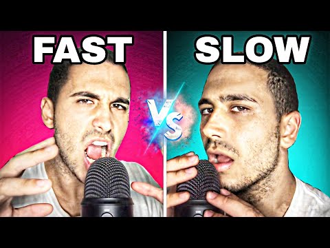 ASMR FAST VS SLOW SORTEIO DE GATILHOS *Oque te dá mais arrepios?*