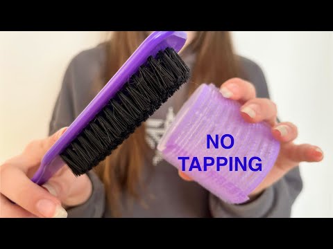 ASMR Curling your hair with Velcro rollers | lo-fi | hair brushing | toy hairdryer | no talking