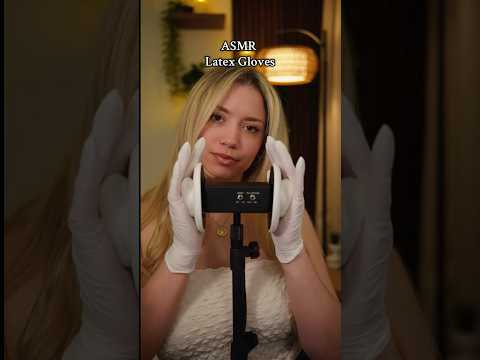 Latex gloves with 3 dio microphone ASMR #asmr #3dioasmr #latex