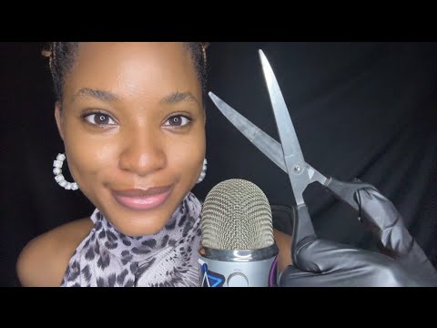 ASMR Cutting Off Negative Energies from You With Scissors ✂️  (hand movements, Mouth sounds)