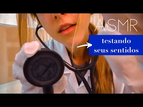 ASMR EXAME DOS NERVOS CRANIANOS COMPLETO - testando todos os seus sentidos!