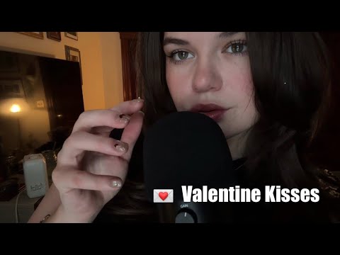 ASMR Valentines Day Kisses ✨💌 ( relaxing mouth sounds, breathy kisses, & hand movements) 