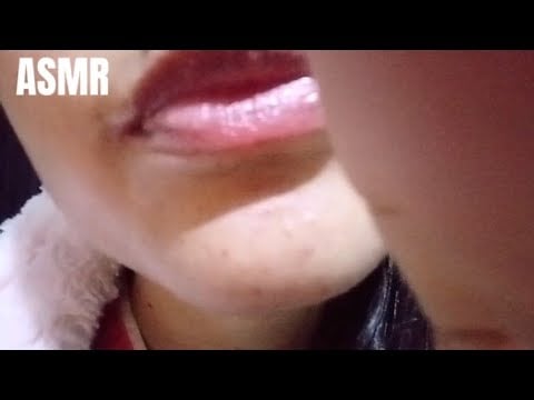 ASMR  positive affirmations,  Gum  chewing tingly for  sleep, soft spoken  , touching your face , 