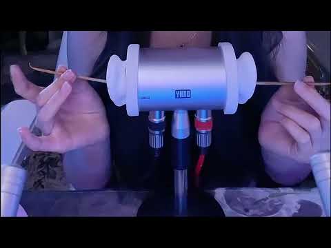 Tingly Ear Cleaning ASMR with Goose Feather,Tuning Fork & Soft Powder Puff Sounds / 1Hr (No Talking)