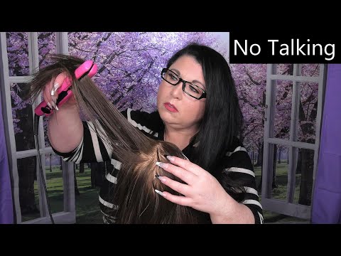 ASMR Hair Salon Roleplay (NO TALKING) (Hair Wash, Wet Haircut, Blow Dry, Hair Dryer, Straightening)