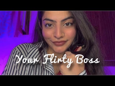 Flirty boss can’t stop teasing you | ASMR whispers roleplay 