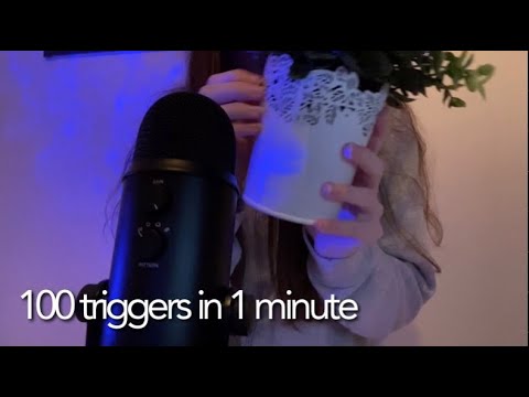 ASMR 100 triggers in 1 minute