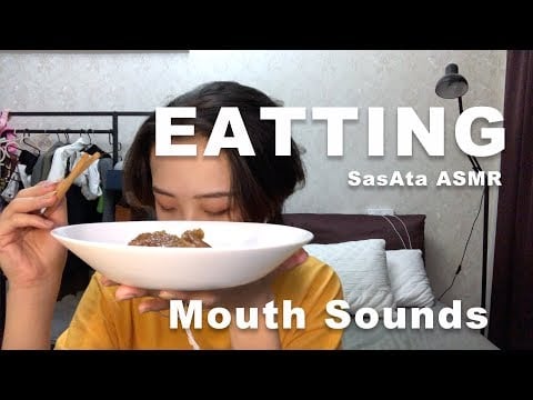 SasAta ASMR | Eatting the Chinese Food：ZongZi， Chewing，Mouth Sounds（No Talking）