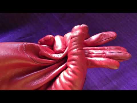 LEATHER GLOVES ღ➤  WHISPER ღ ➤TAPPING ღ  [[ASMR]]