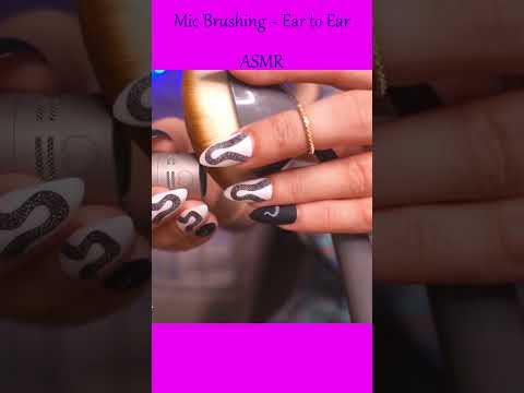 ASMR Mic Brushing Ear to Ear ❤️ #asmr #shorts