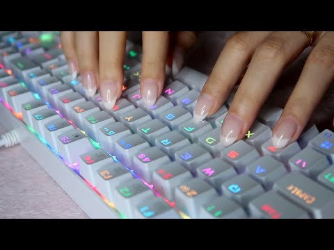 ASMR - DIGITANDO NO TECLADO MECÂNICO + LUZES (No Talking)