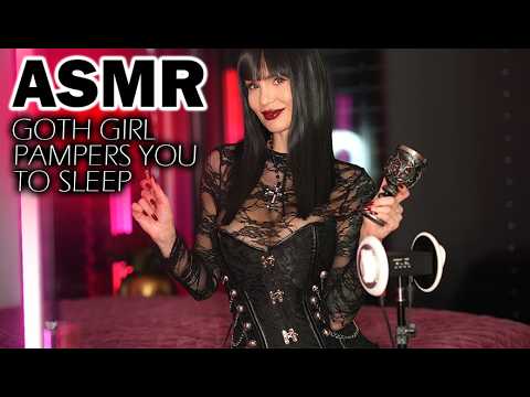 ASMR Goth Girl pampers you to sleep 🖤 Soft Spoken