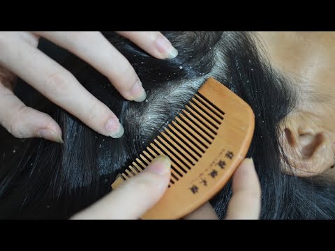 ASMR Scalp Scratching, Hair Parting & Hair Scratching For Relieve Stress, Anxiety