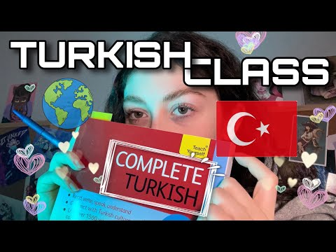 asmr join me for turkish class! (teaching you turkish/teacher roleplay)