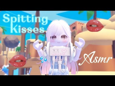 Roblox ASMR (3dio) ear to ear spitting kisses and mouth sounds layered for relaxation whispering 