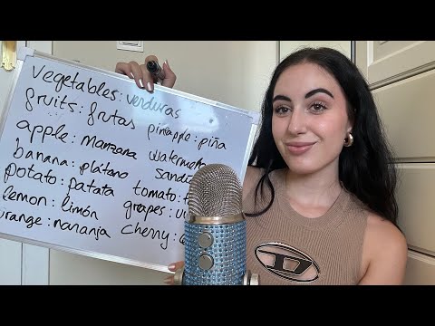 ASMR IN ENGLISH // TEACHING YOU ESPAÑOL🇪🇸👩‍🏫📝 #asmr