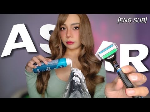 ASMR BARBERSHOP WITH SUB, TAKING CARE OF YOU FOR A DATE, BARBEARIA REALISTA #ASMR 
