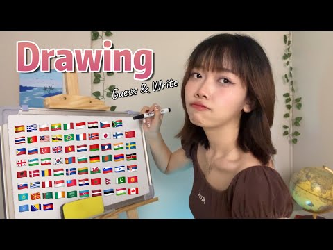 ASMR Drawing | Guess & Write in 70+ Different Languages (2 hours for sleep)