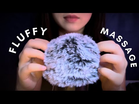 ASMR Fluffy Mic Touching , Brain Massage💤 head massage , Fall asleep , Relaxing , No Talking