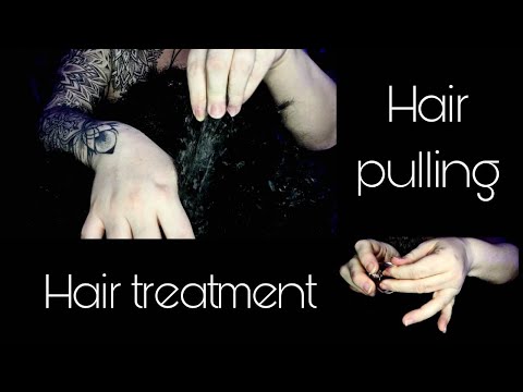 [ASMR] ☆Scalp massage, hair pulling, hair treatment☆ (No talking)