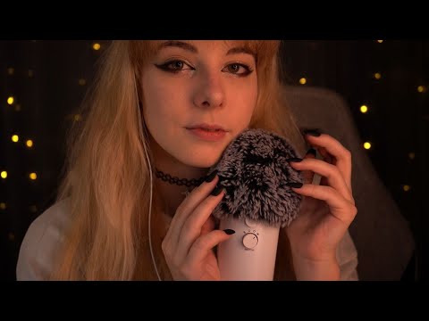 ASMR | "relax, sleep, it's okay" Whispering - breathy, close up, fluffy mic