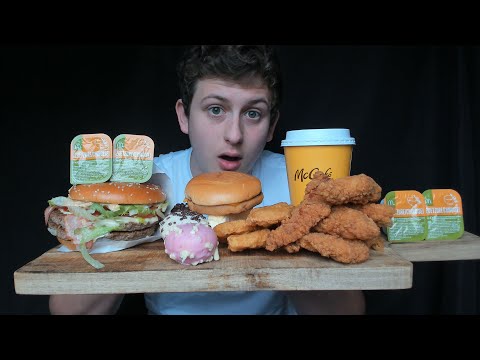 ASMR Eating McDonald's - Tenders - big tasty - Nuggets -hot coco- *Eating Sounds* - Full Menu